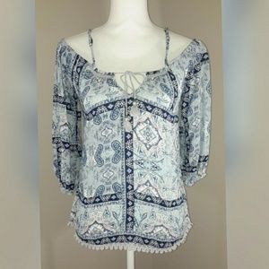 Bethany Mota cold shoulder blouse